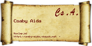 Csaby Aida névjegykártya